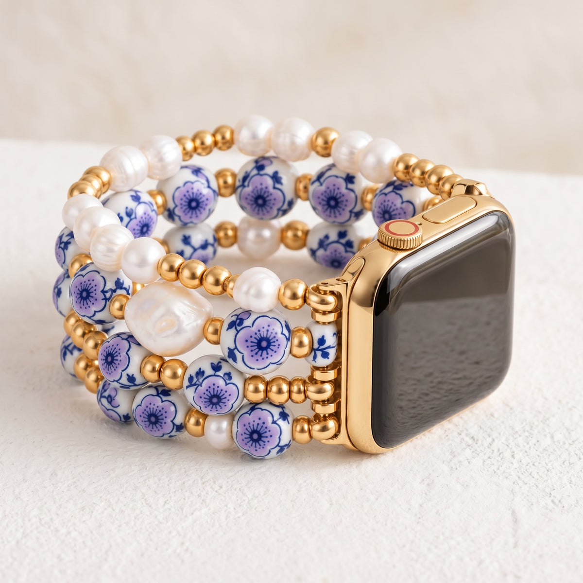 Porcelain Garden Lavender Bloom Apple Watch Strap