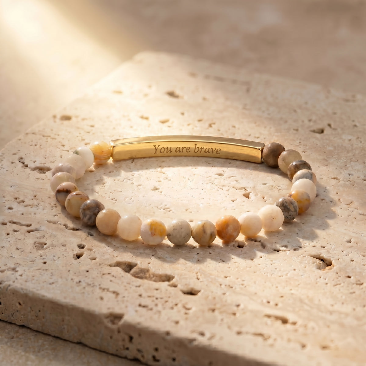 Secret Message Amazonite Stone Bracelet