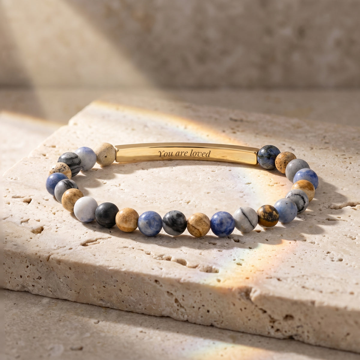 Secret Message Amazonite Stone Bracelet