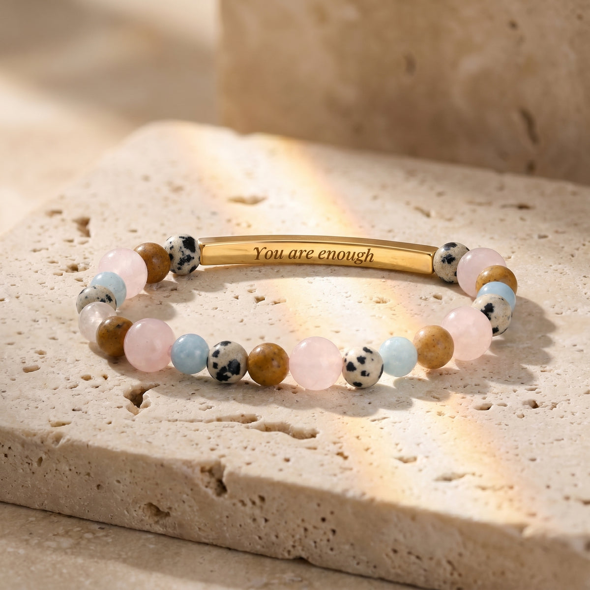 Secret Message Amazonite Stone Bracelet