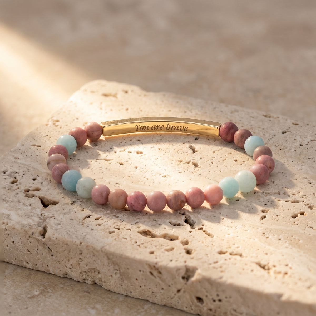Secret Message Amazonite Stone Bracelet