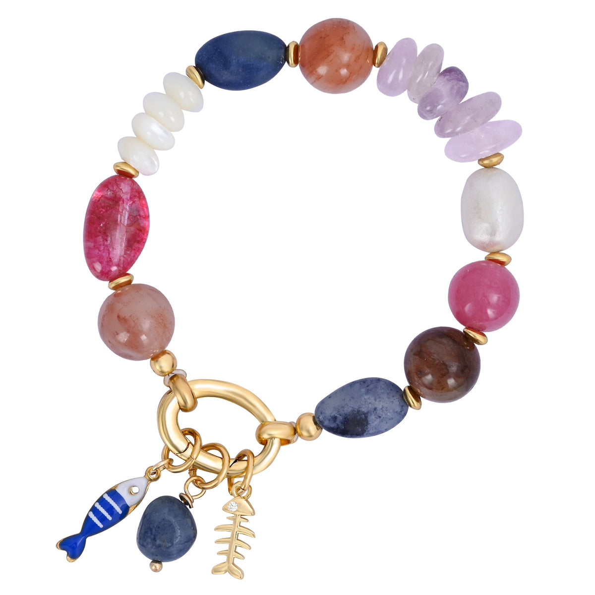 Amethyst Tide Charm Bracelet