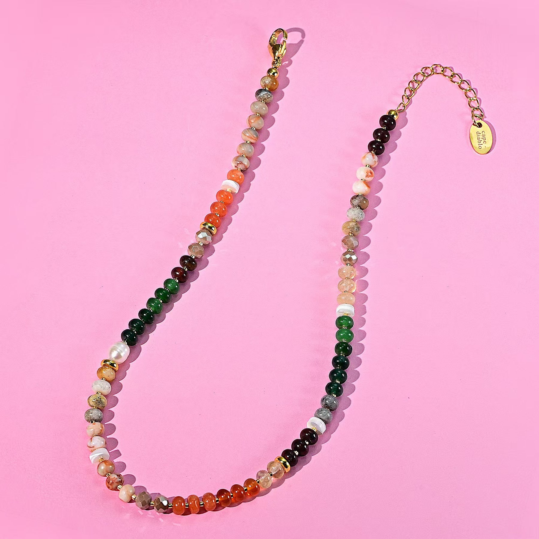 Coral Natural Stone Necklace