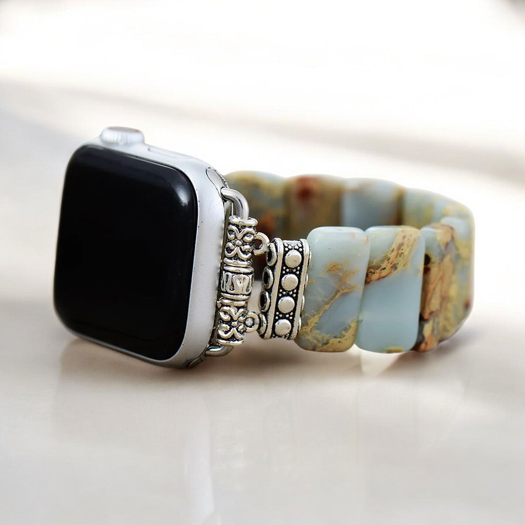 Earth Tibetan Jasper Stretch Apple Watch Strap