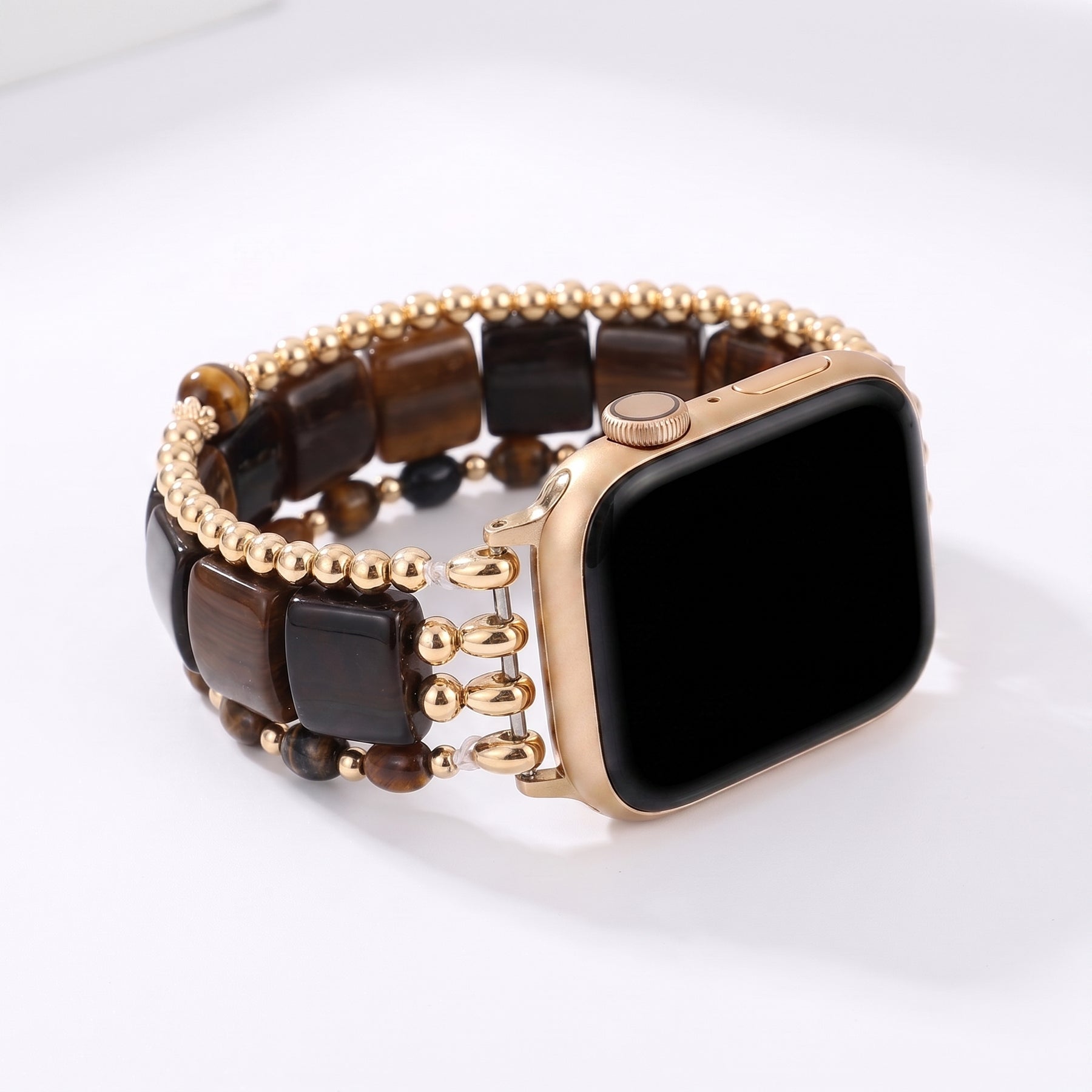 Fierce Grace Tiger's Eye Stretch Apple Watch Strap