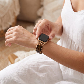 Fierce Grace Tiger's Eye Stretch Apple Watch Strap