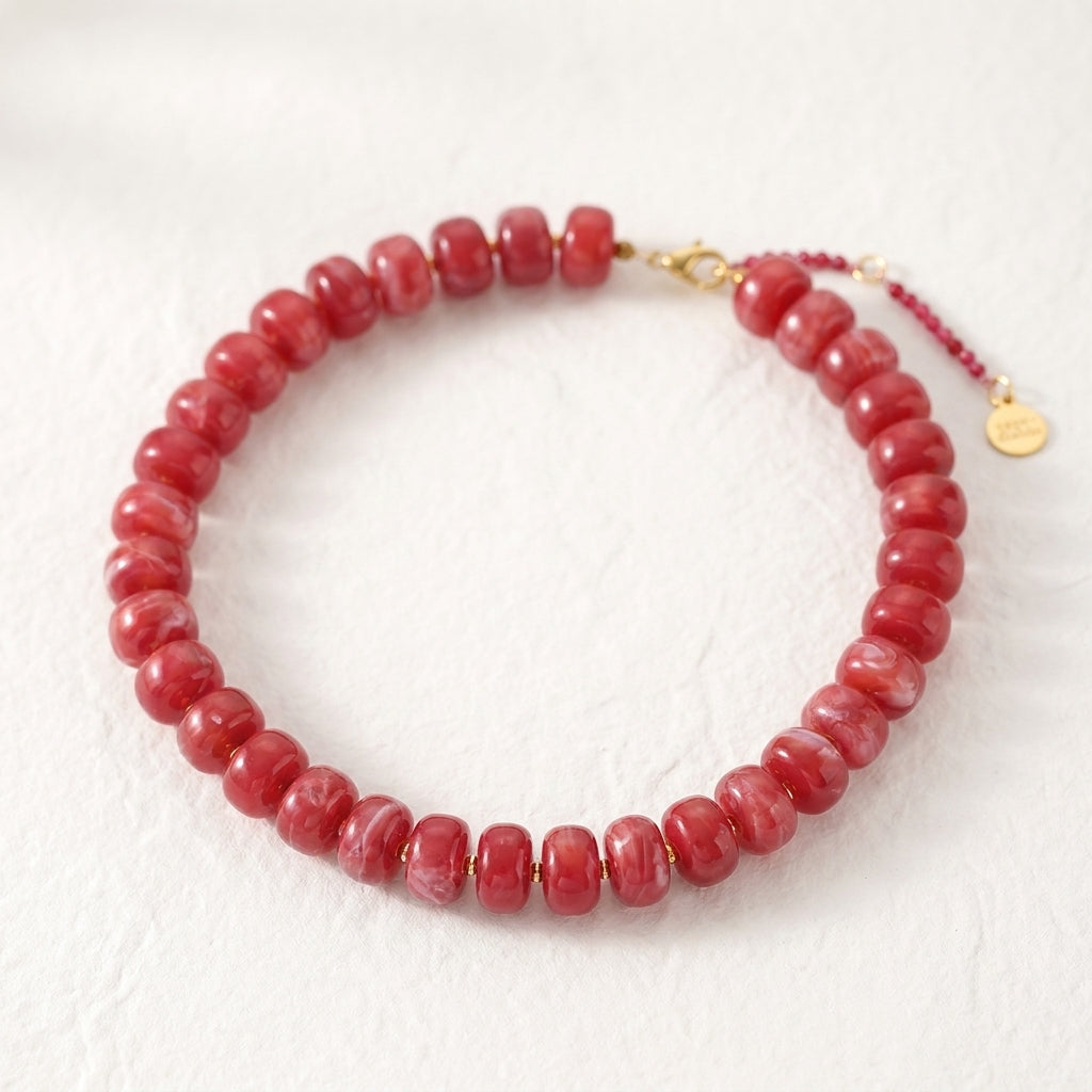 Chunky Ruby Bloom Necklace