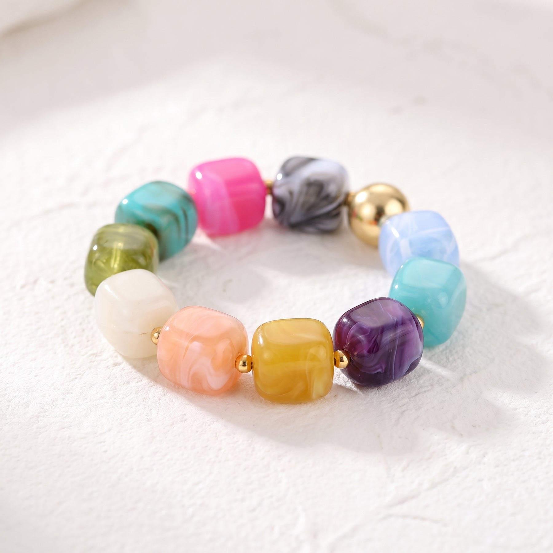 Coastal Bloom Mixed Chunky Bracelet