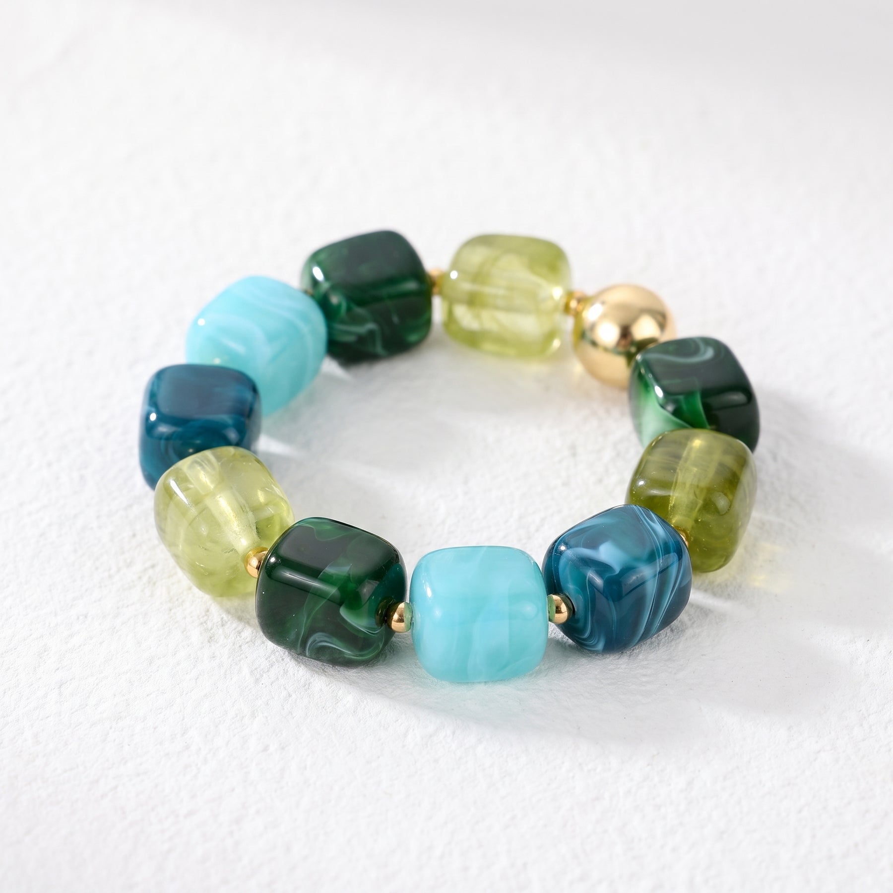 Verdant Tide Mixed Chunky Bracelet