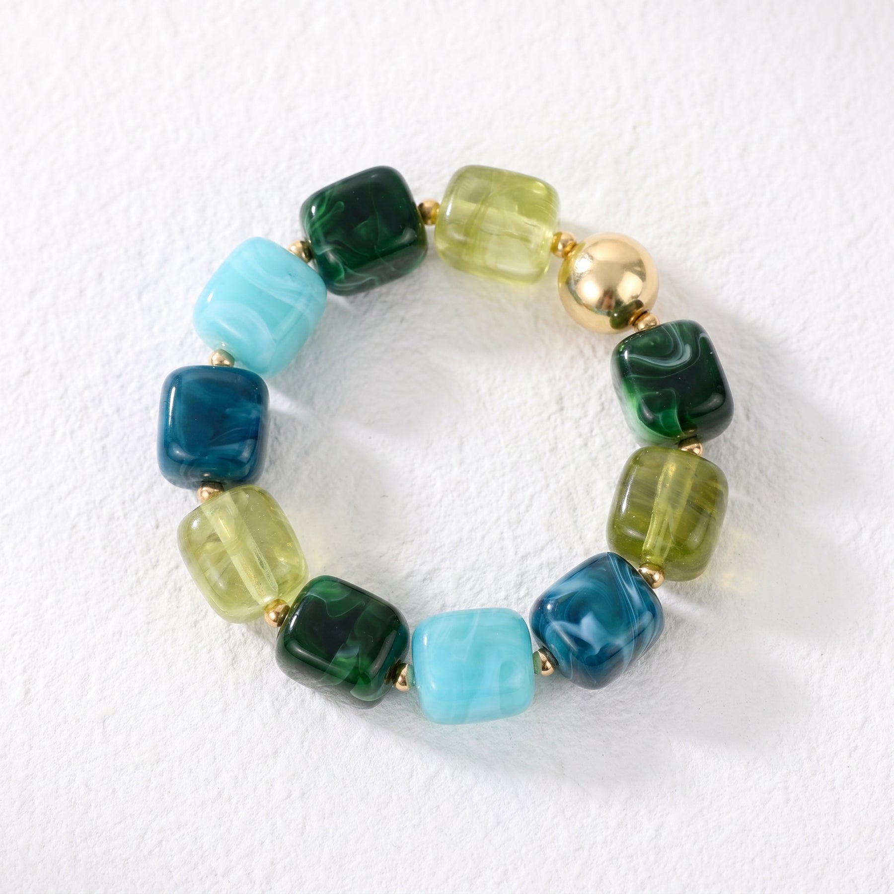 Verdant Tide Mixed Chunky Bracelet