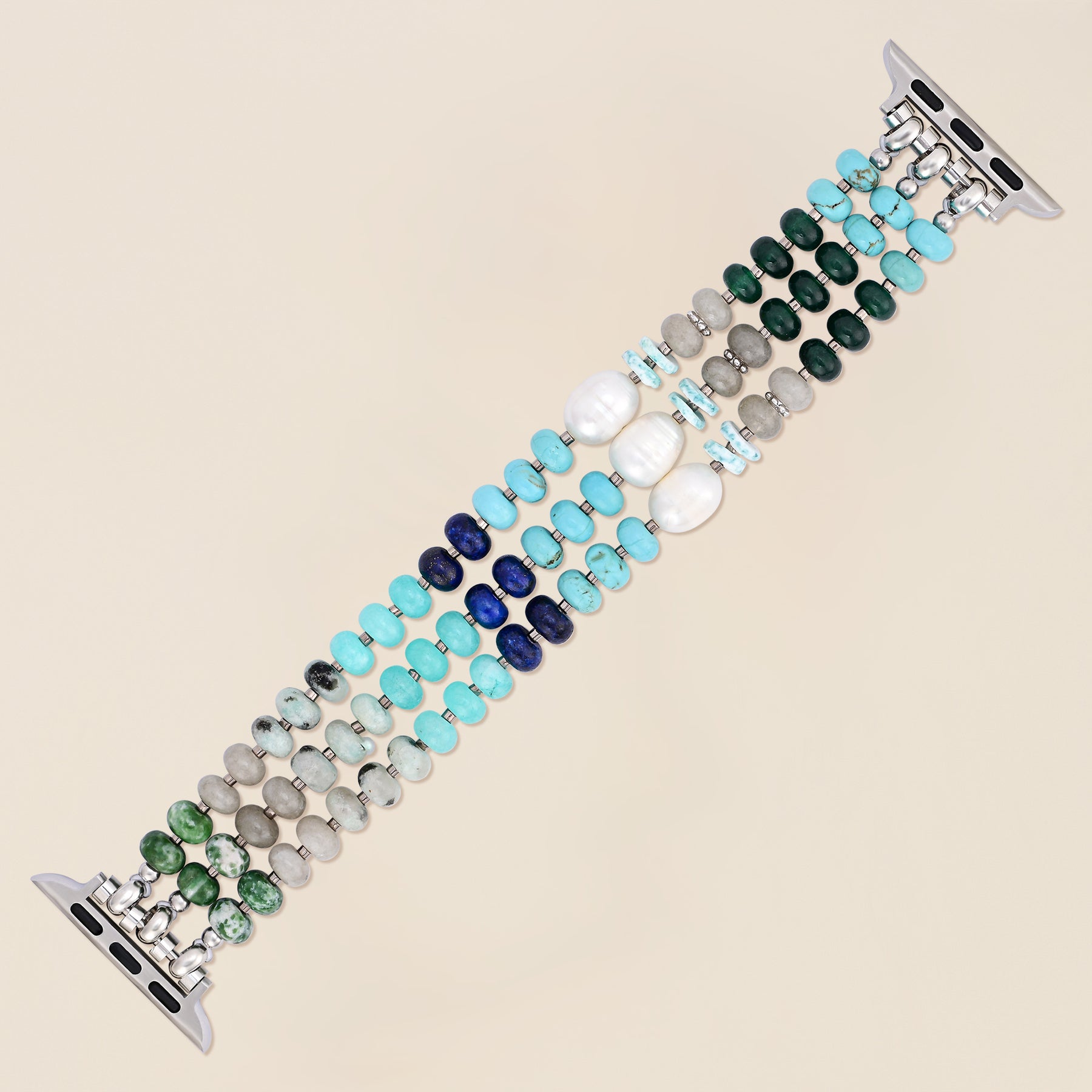 Ocean Breeze Stone Stretch Apple Watch Strap