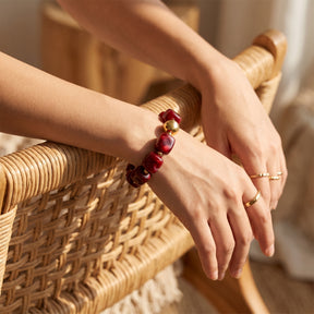 Scarlet Eclipse Chunky Bracelet