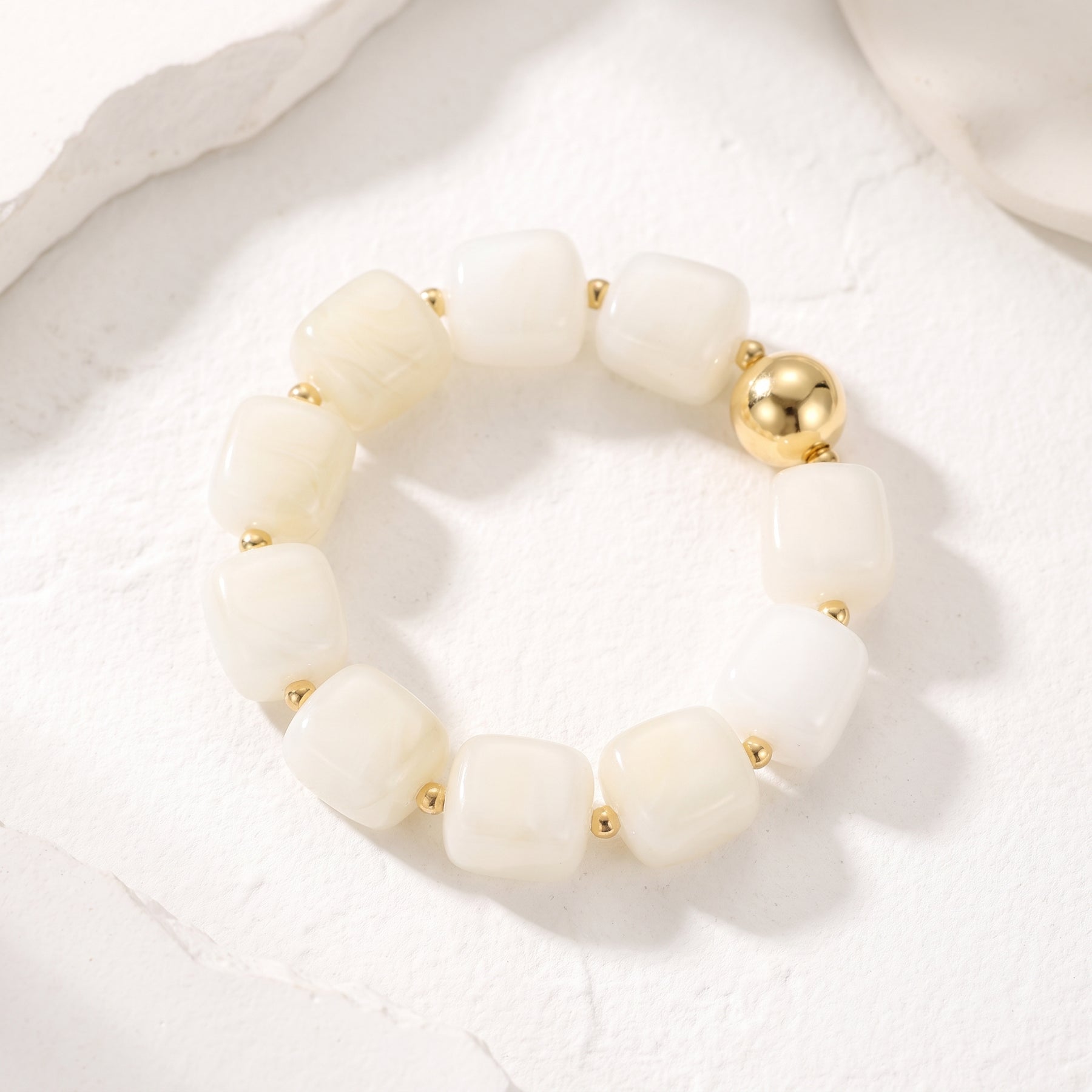 Moonlit Ivory Chunky Bracelet