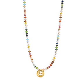 Multicolor Bubble Letter Necklace