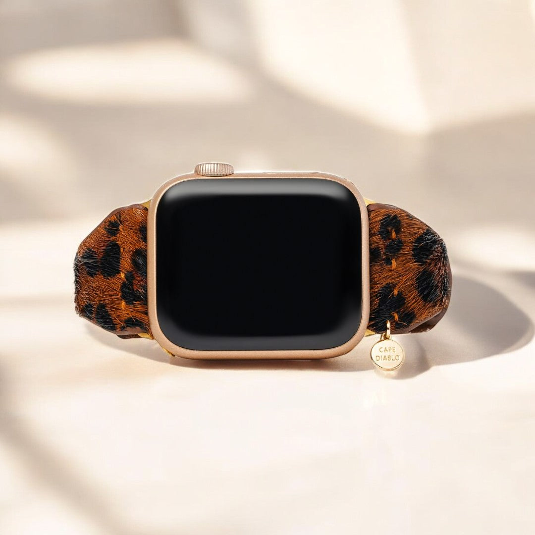 Panthera Brown Leather Apple Watch Strap