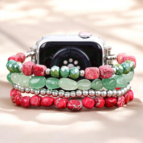Evergreen Silver Elegance Christmas Apple Watch Strap
