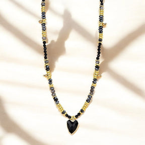 Agate Love Charm Necklace