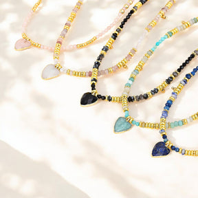 Amazonite Love Charm Necklace