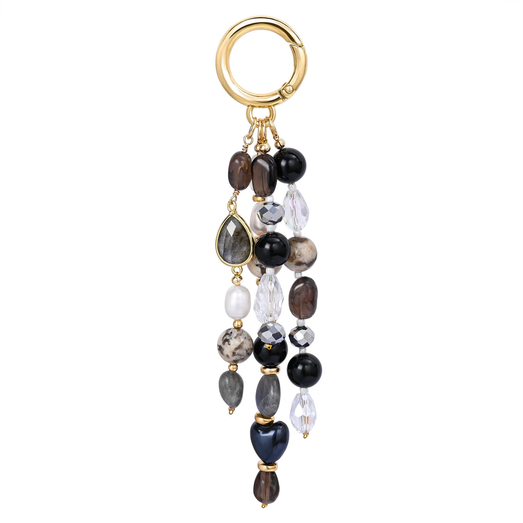 Labradorite Obsidian Harmony Bag Charm