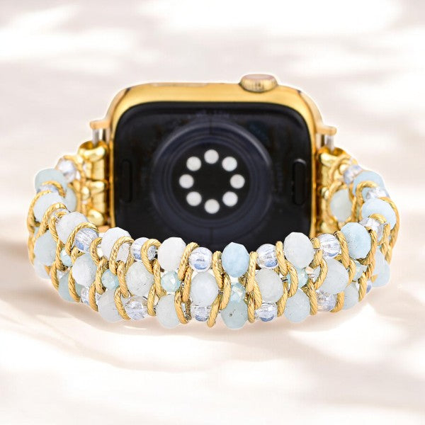 Aquamarine Glow Braided Apple Watch Strap