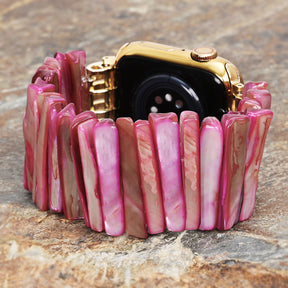 Imperial Orchid Shell Stretch Apple Watch Strap