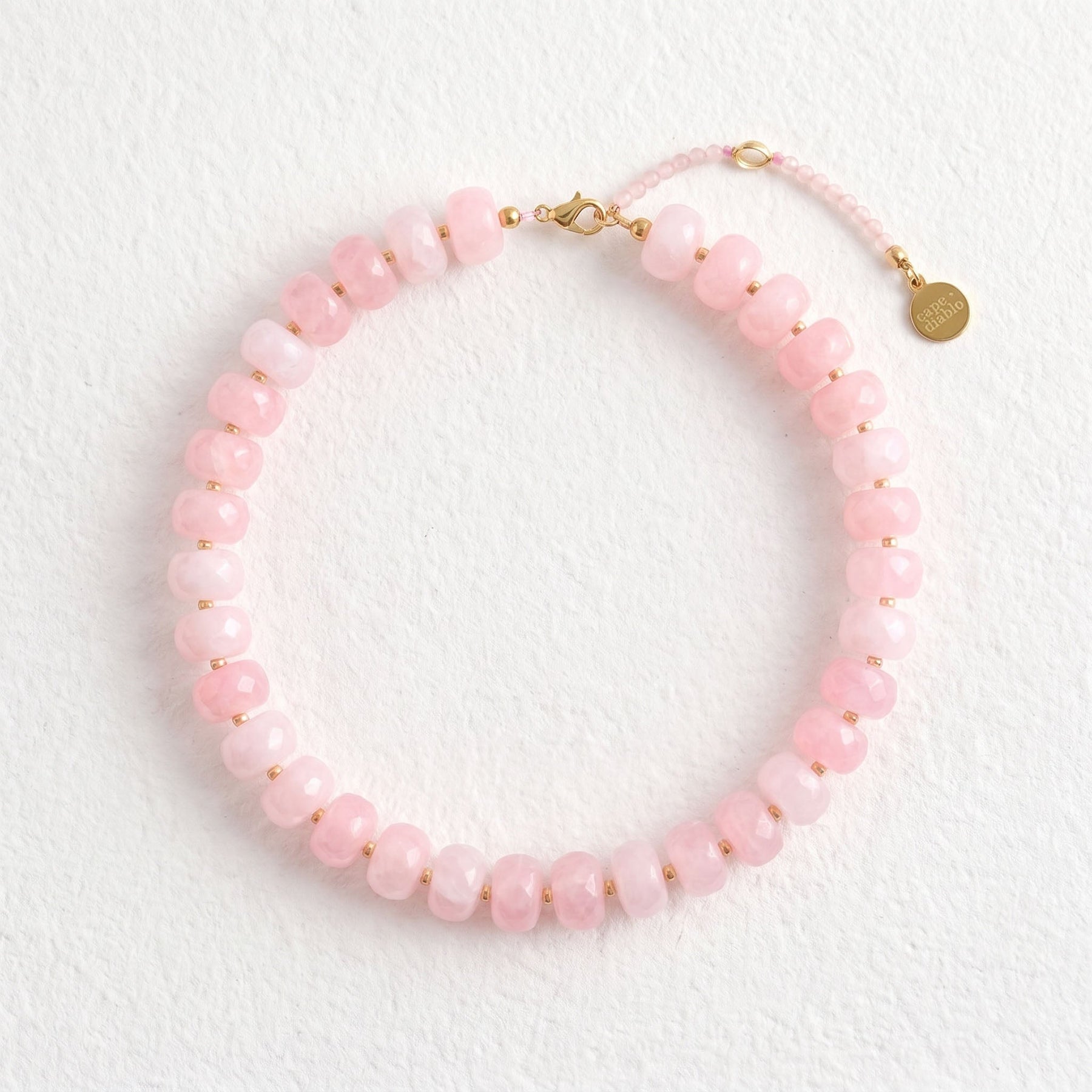 Chunky Blush Dream Rose Quartz Necklace