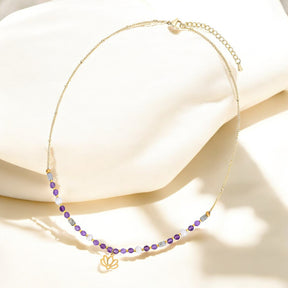 Amethyst Lotus Necklace