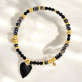 Agate Love Charm Bracelet