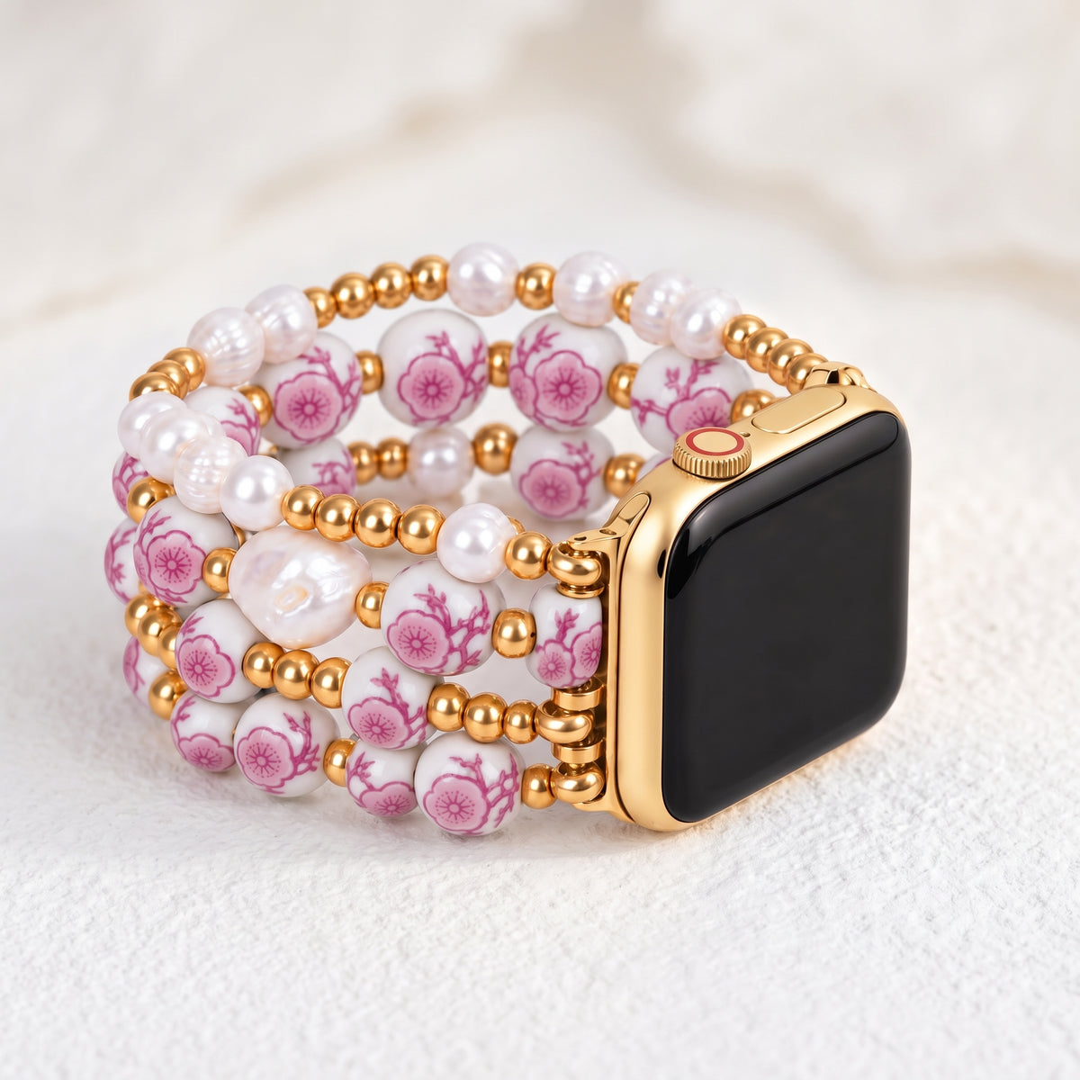 Porcelain Garden Cherry Blossom Apple Watch Strap