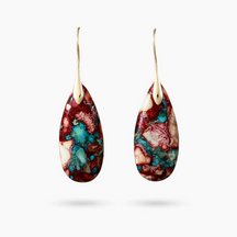 Rustic Lagoon Jasper Dangle Earrings