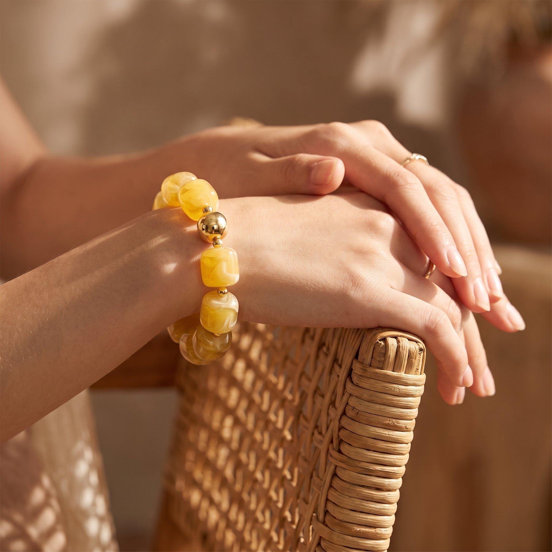 Sunlit Honey Chunky Bracelet