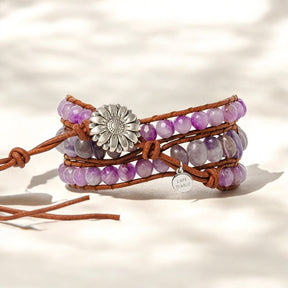 Mystic Amethyst Artisan Wrap Bracelet