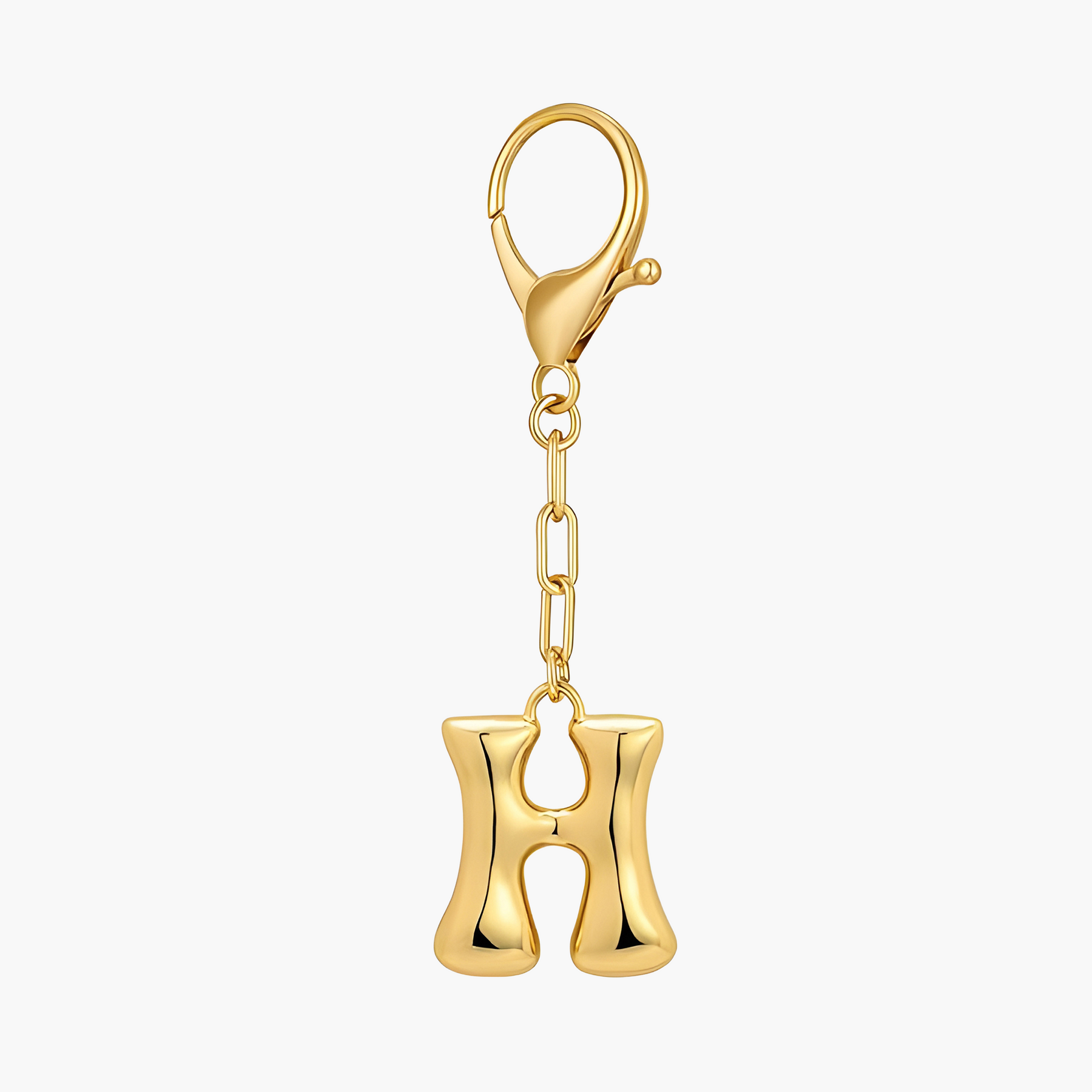 Bubble Letter Initial Keychain & Bag Charm