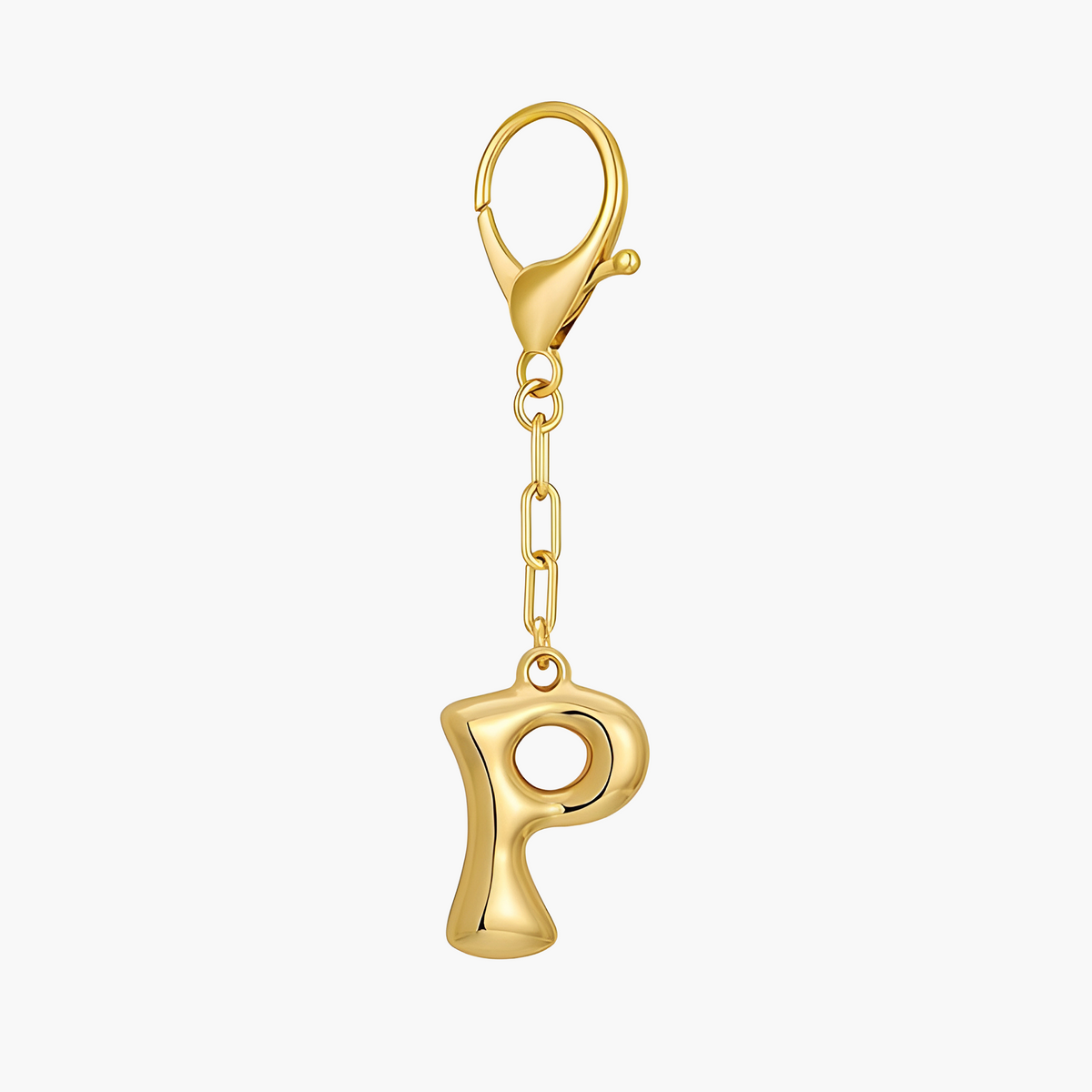 Bubble Letter Initial Keychain & Bag Charm