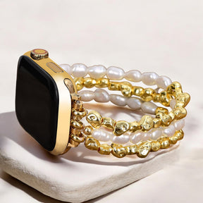 Golden Pearl Stretch Apple Watch Strap