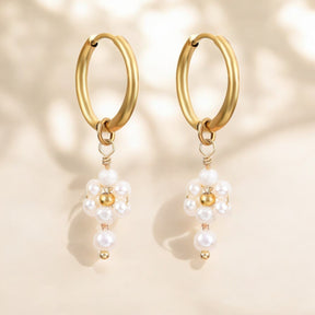 Blossom Pearl Hoop Earrings