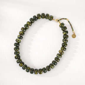 Chunky Forest Glow Green Necklace