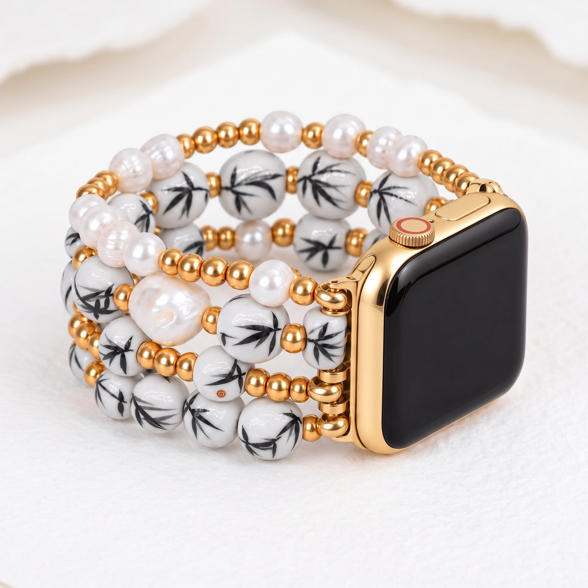 Porcelain Garden Bamboo Mist Apple Watch Strap