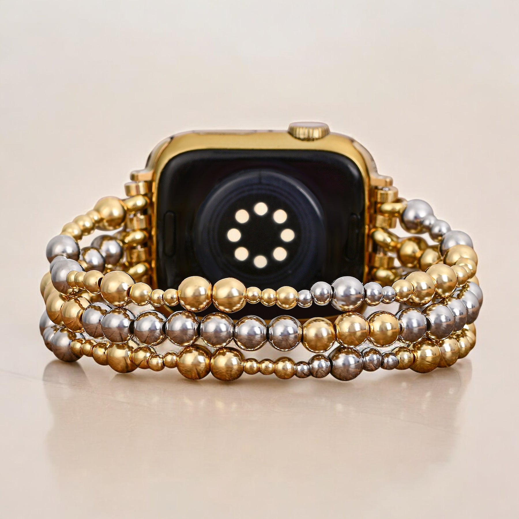 Sterling Gold Stretch Apple Watch Strap