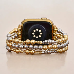 Sterling Gold Stretch Apple Watch Strap