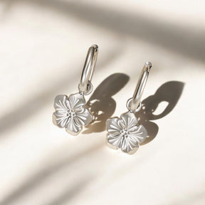 Bloom Charm Hoop Earrings