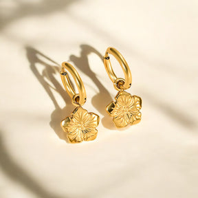 Bloom Charm Hoop Earrings