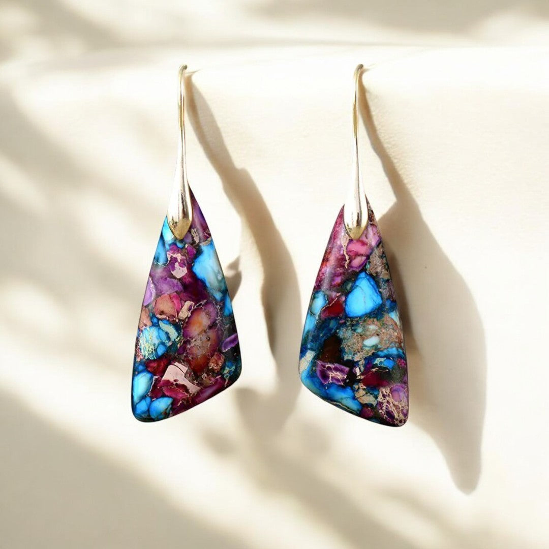 Mauvy Glamour Jasper Earrings