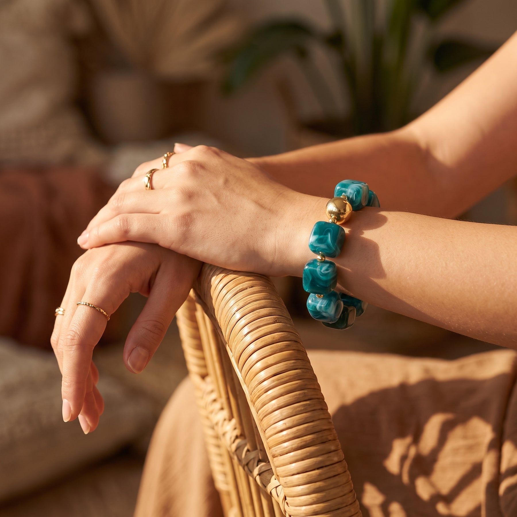 Emerald Lagoon Chunky Bracelet