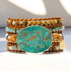 Blue Earth Jasper Stone Bracelet