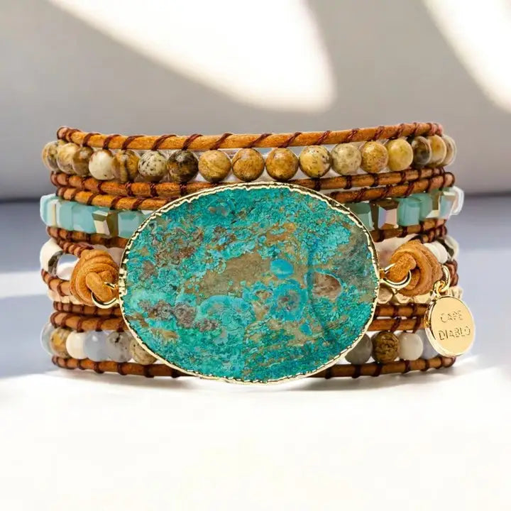 Blue Earth Jasper Stone Bracelet