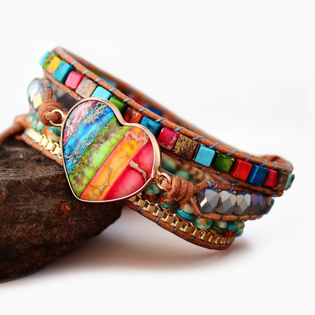 Vibrant Chakra Protection Wrap Bracelet