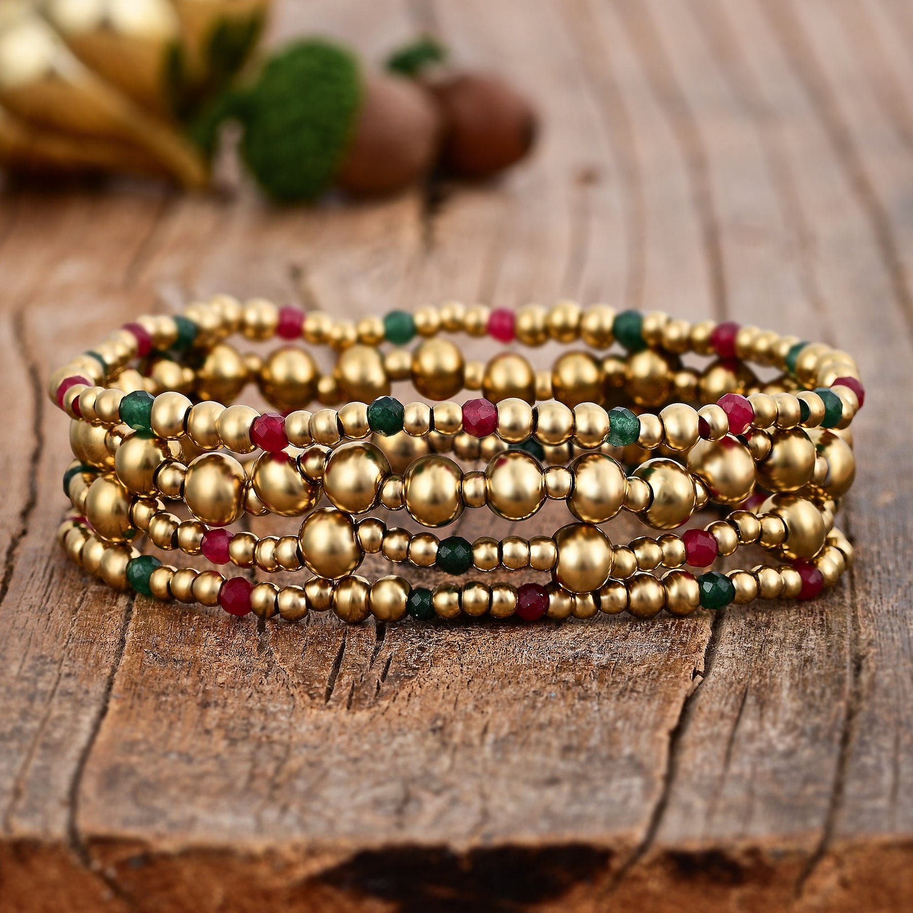 Christmas Gold Magic Bracelet Set