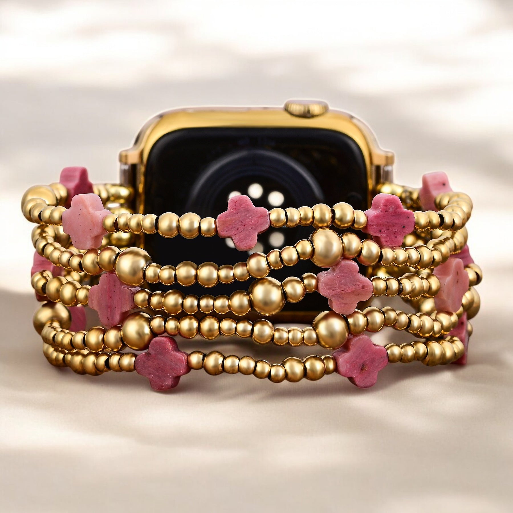 Ruby Aura Cross Stretch Apple Watch Strap