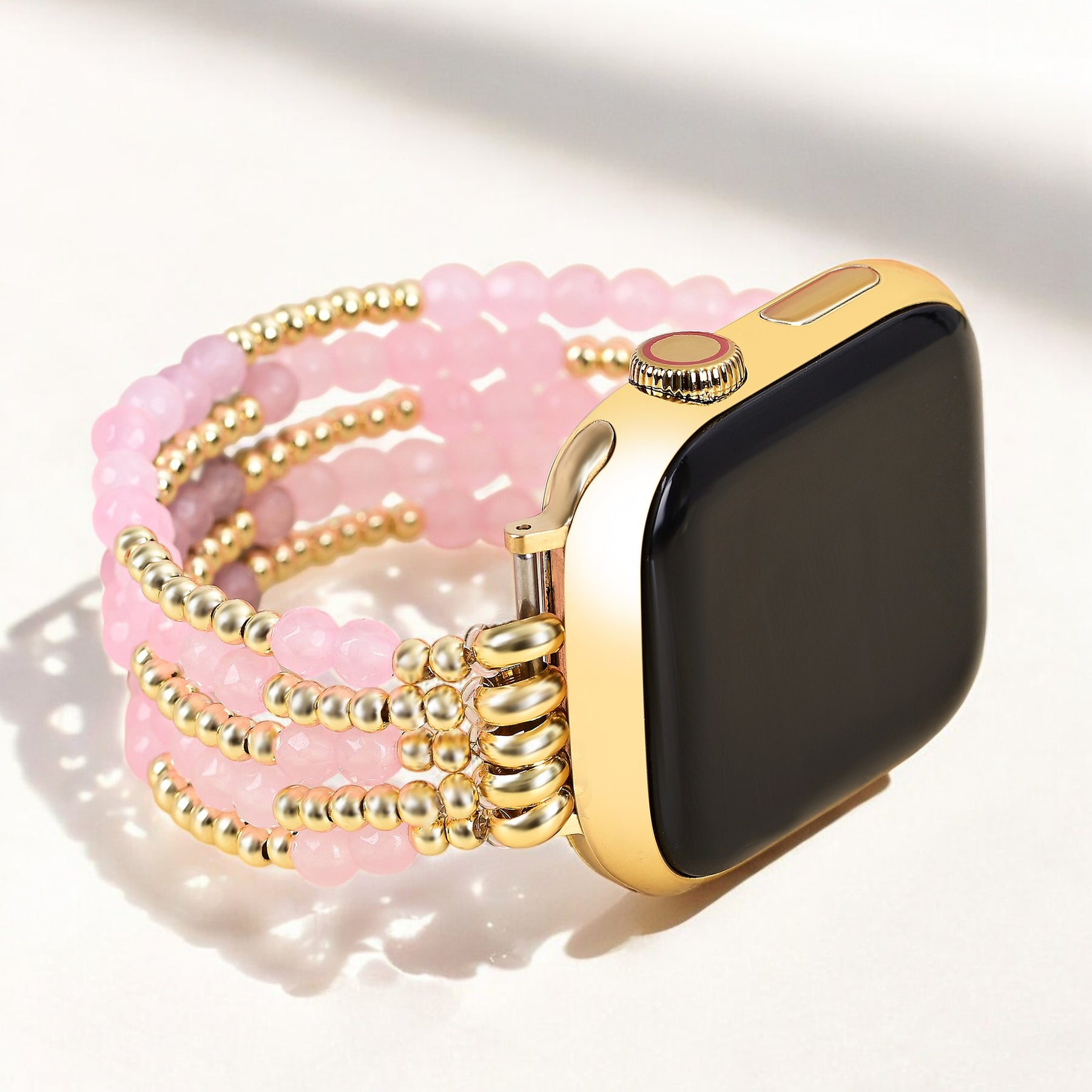 Rose Quartz Radiance Stretch Apple Watch Strap